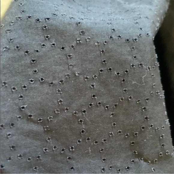 Michael Kors Black Pleated Eyelet Skater Skirt - Picture 6 of 7